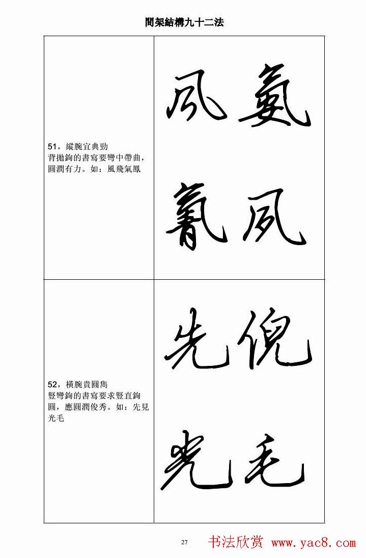 田英章钢笔字帖行书间架结构九十二法