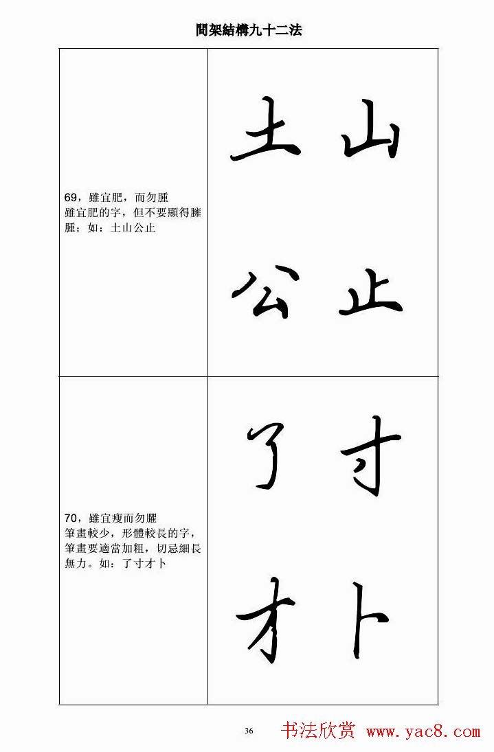 田英章钢笔字帖行书间架结构九十二法