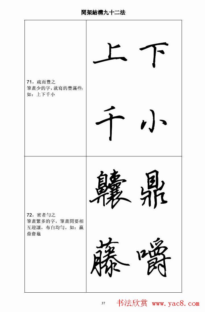 田英章钢笔字帖行书间架结构九十二法