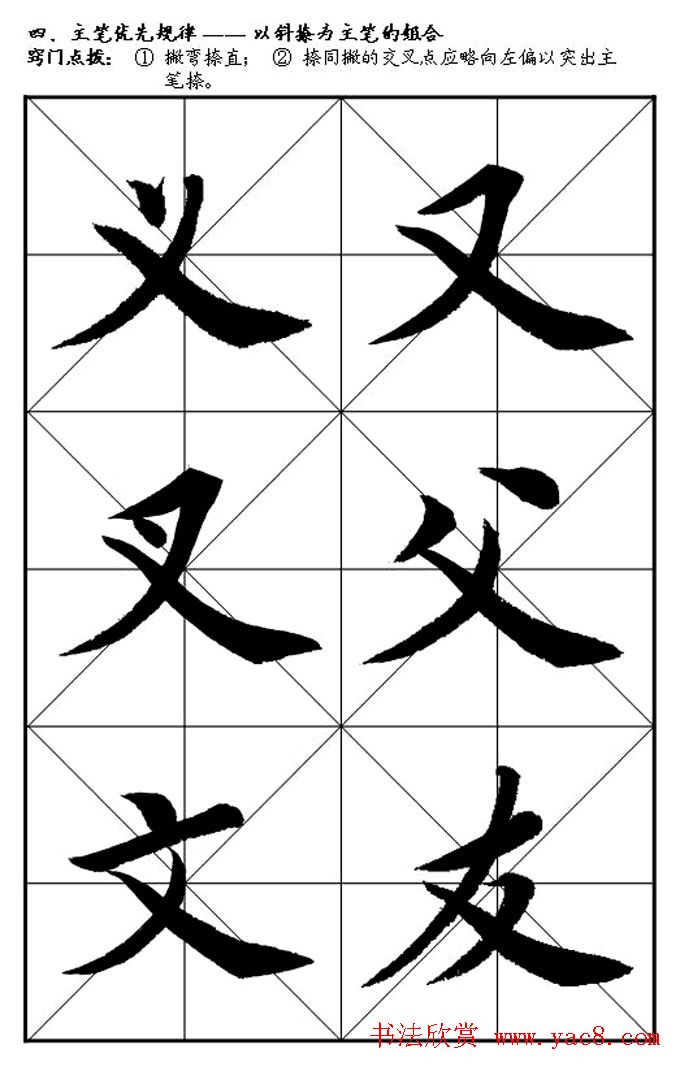 楷书入门教材楷书笔画书写规律