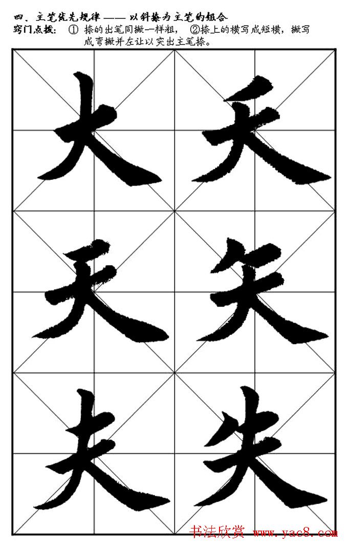 楷书入门教材楷书笔画书写规律