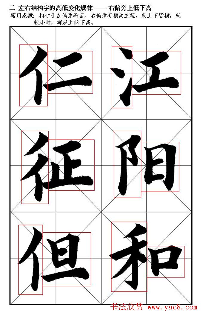 楷书入门教材楷书笔画书写规律