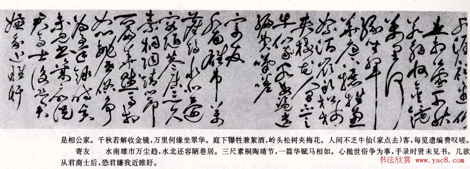 祝允明草书诗卷《秋夜宿僧院》