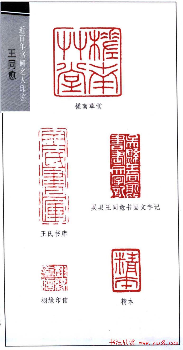 书画家王同愈篆刻印鉴25枚