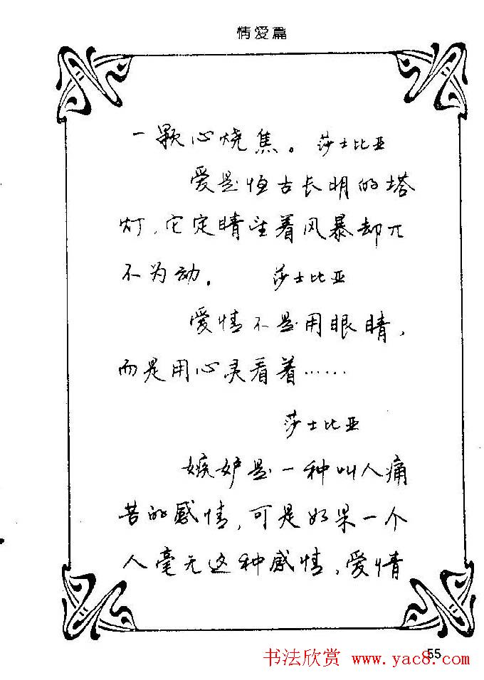 钢笔字帖欣赏《中外名人格言》
