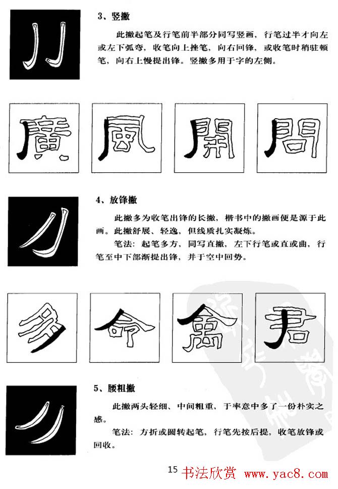 隶书学习教材《张迁碑笔法详解》