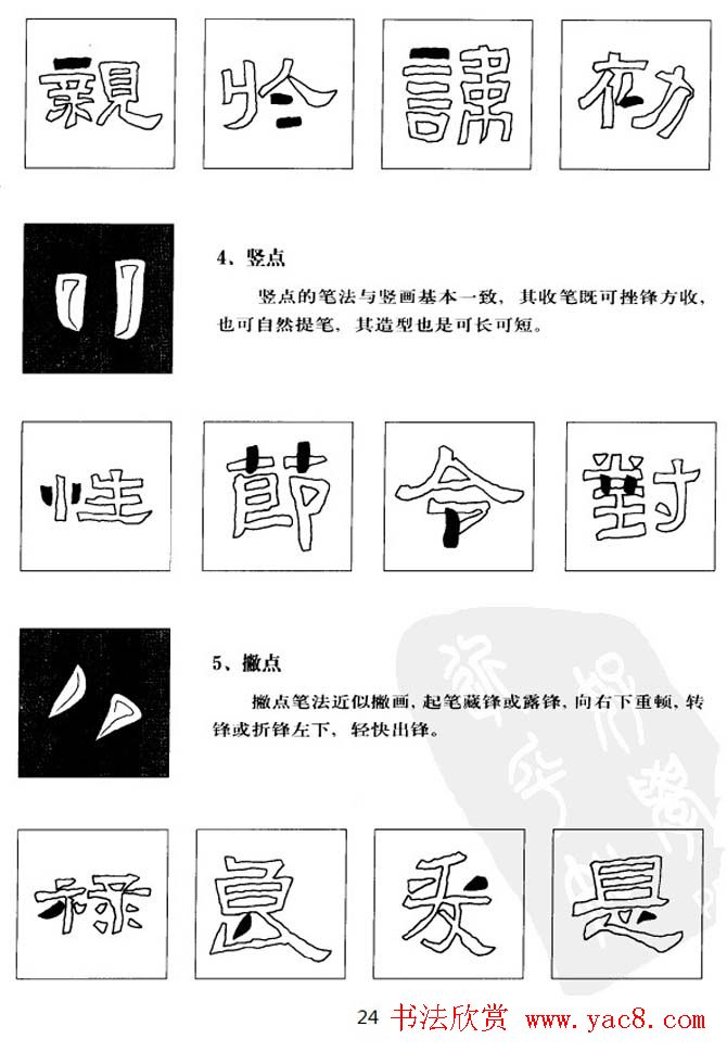 隶书学习教材《张迁碑笔法详解》