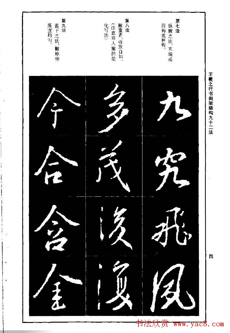王羲之行书间架结构九十二法.pdf字帖下载