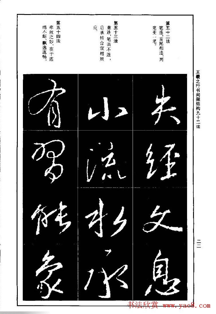王羲之行书间架结构九十二法.pdf字帖下载