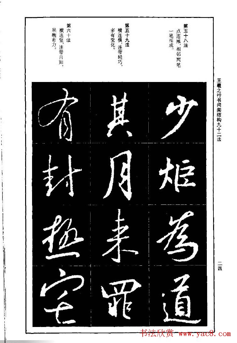 王羲之行书间架结构九十二法.pdf字帖下载