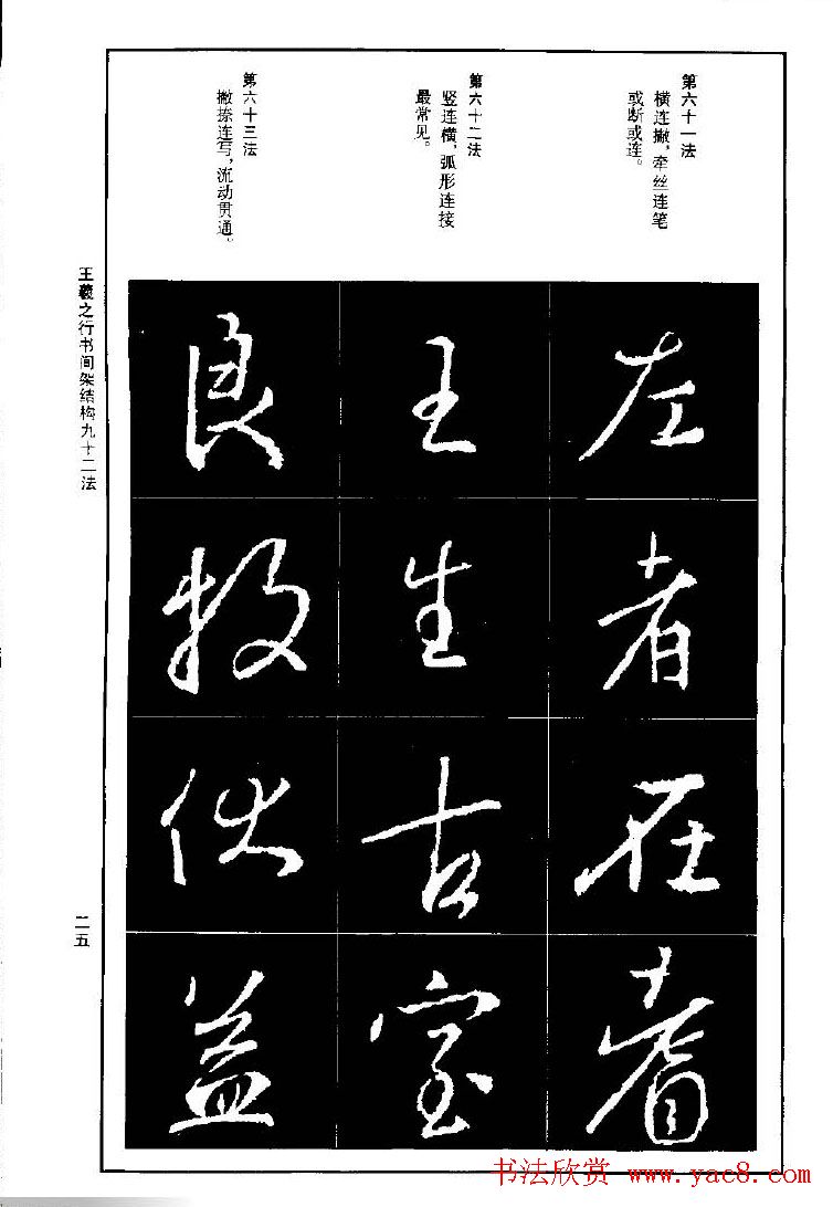 王羲之行书间架结构九十二法.pdf字帖下载