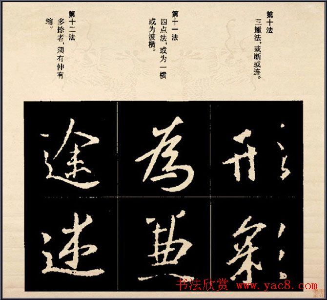 王羲之书法字帖行书结构92法彩色简版