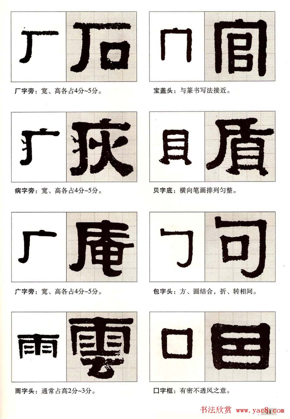 字帖欣赏《黄金分割习字丛帖-伊秉绶隶书》