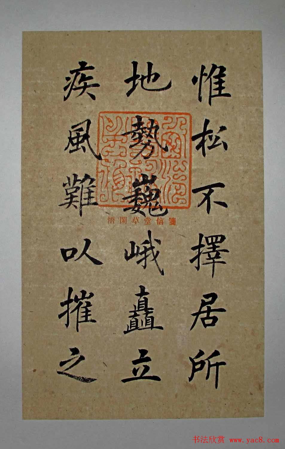 杨华书法楷书册页《松赋》