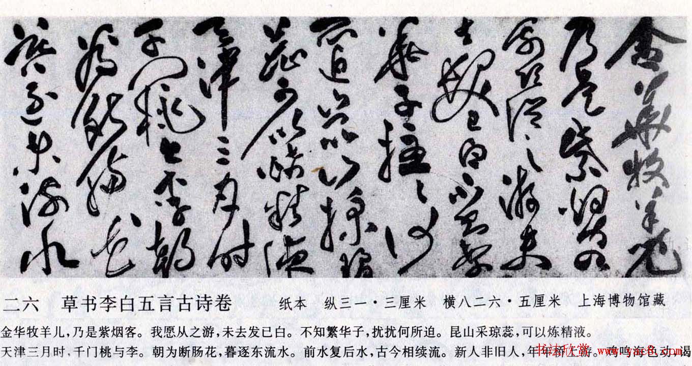 祝允明草书欣赏李白五言古诗卷