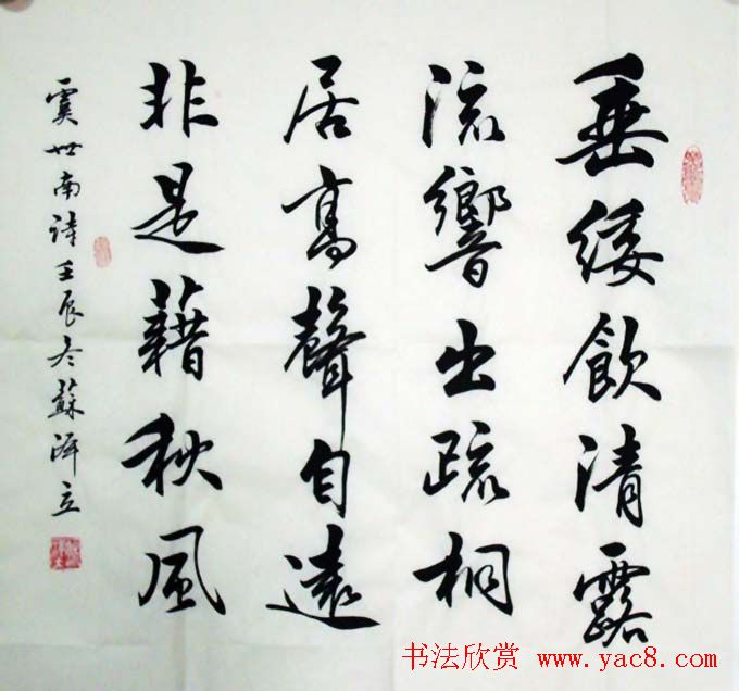 苏泽立书法行书作品欣赏