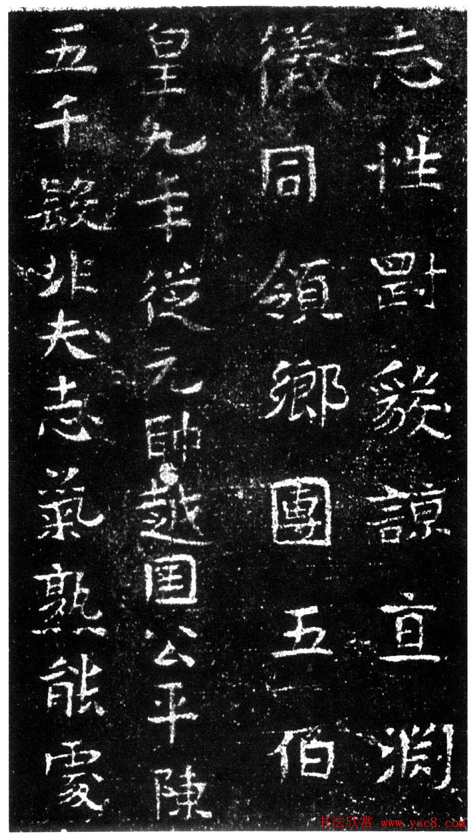 隋代正书欣赏《龙山公墓志》