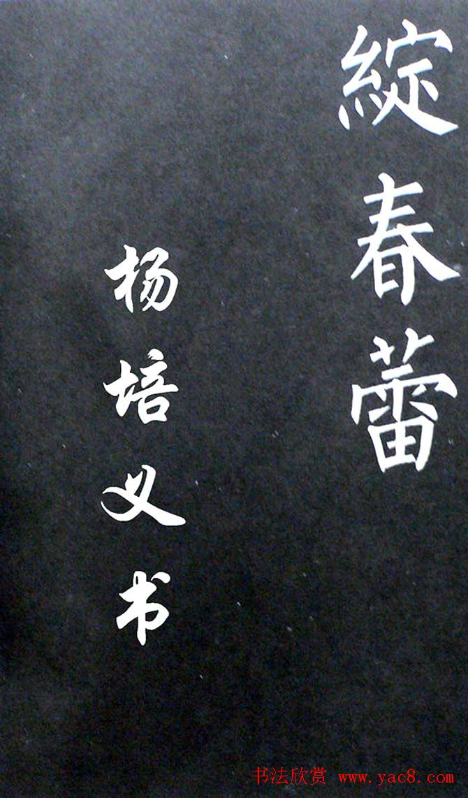 杨培义书法欣赏《柳体楷书唐诗字帖》