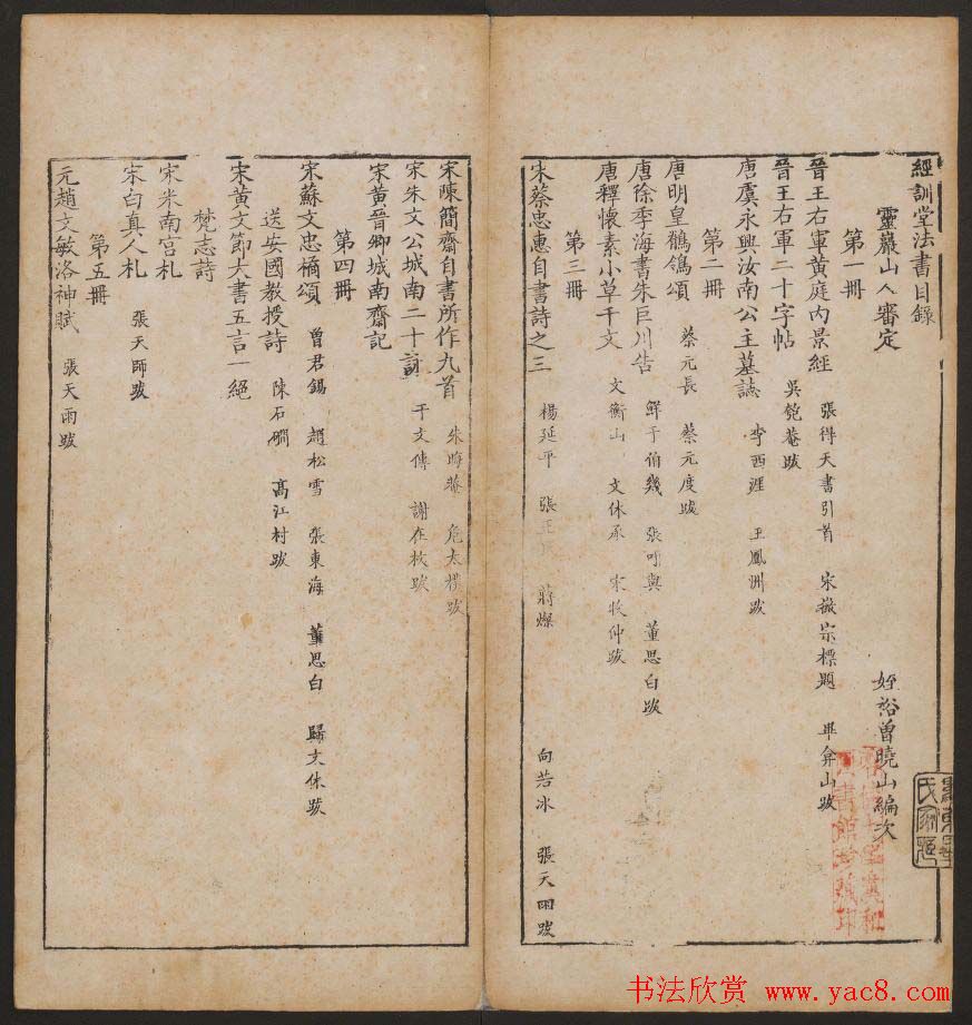 清代镌刻《经训堂法书》第一卷