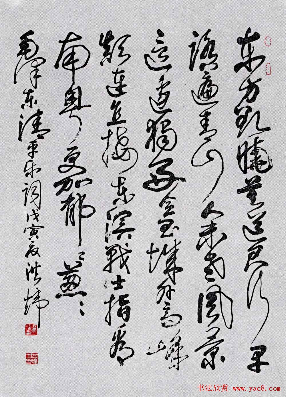 名家书法作品欣赏《毛主席诗词》第二辑