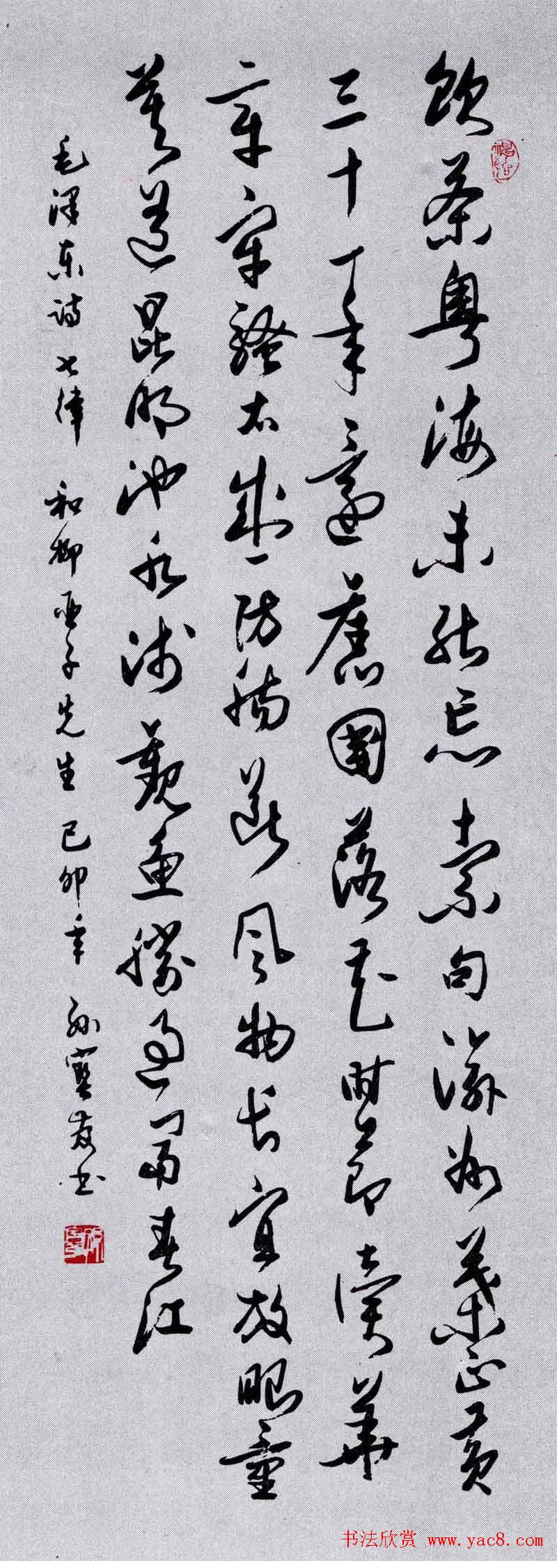 百家书写毛主席诗词书法作品欣赏第三辑