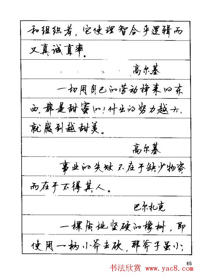 顾仲安钢笔行楷字帖文豪妙语