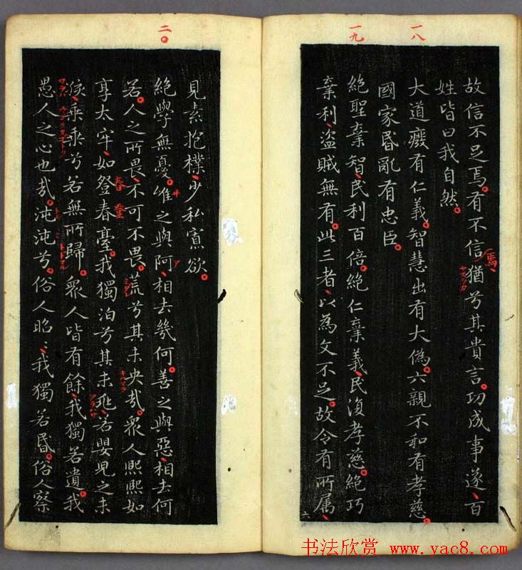 王羲之小楷书法欣赏《道德经》