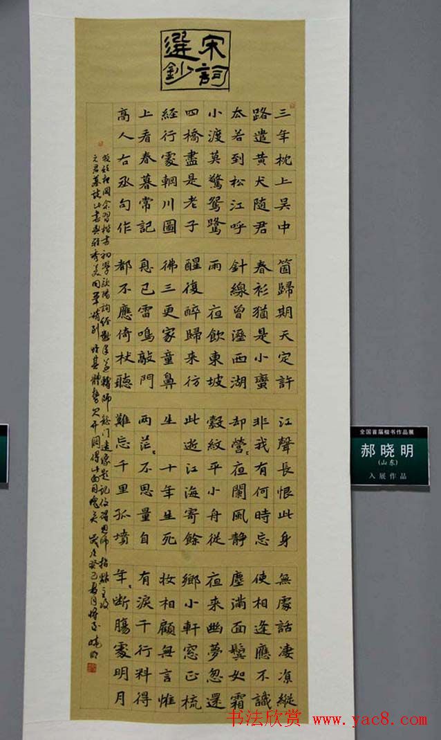 全国首届楷书作品展评委书法和入展作品