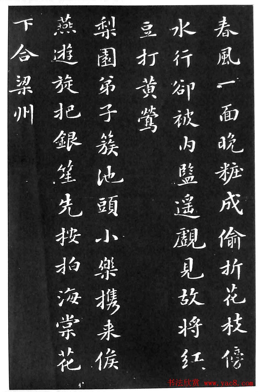 苏东坡楷书欣赏《花蕊夫人宫词》