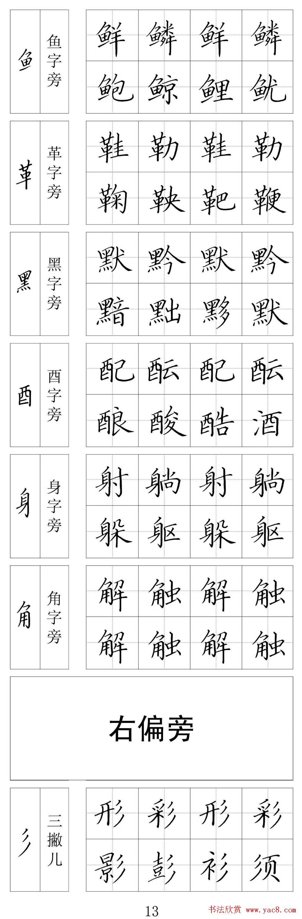 王云厚硬笔书法字帖《钢笔楷书教材》