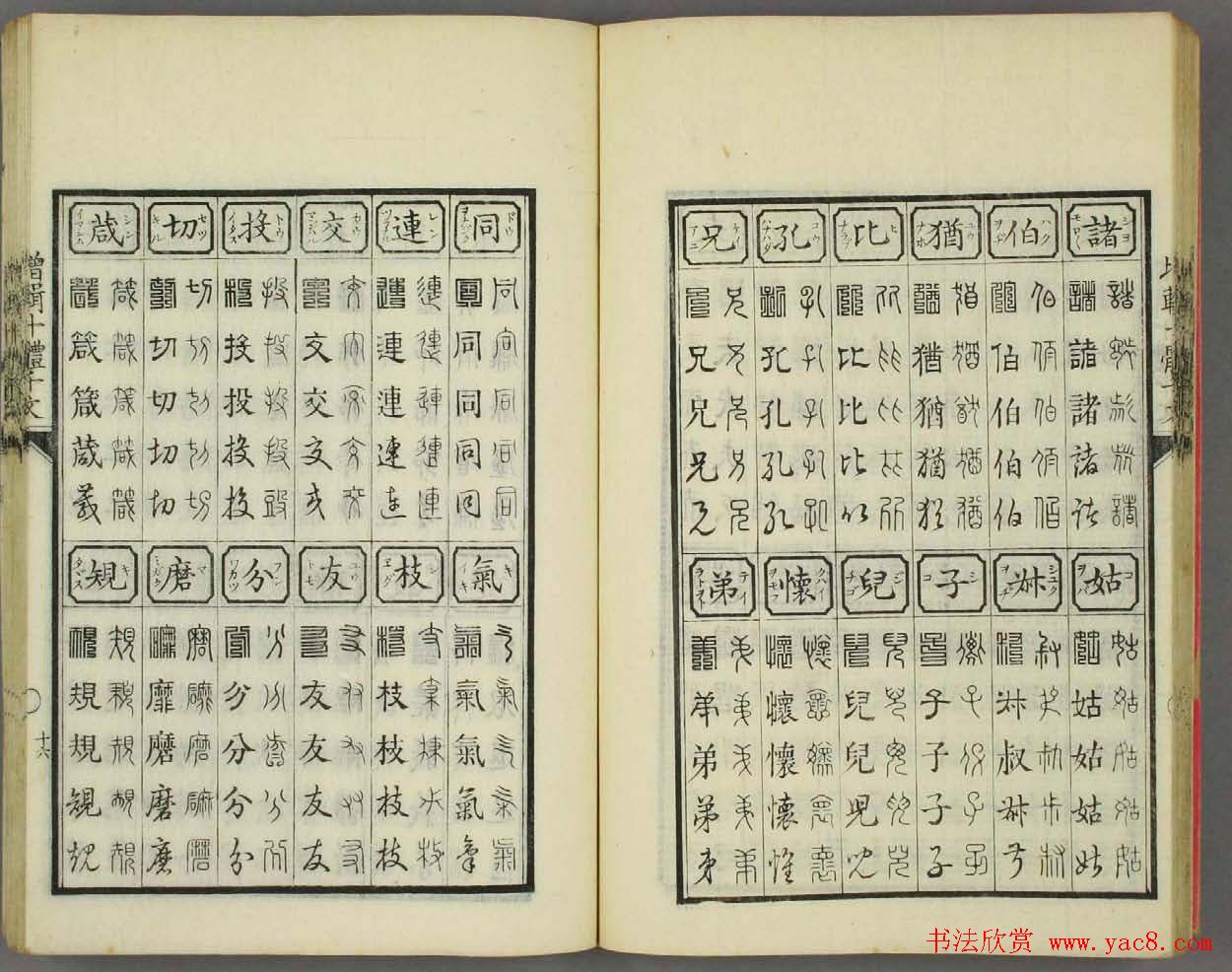 日本书法古籍《十体千字文》