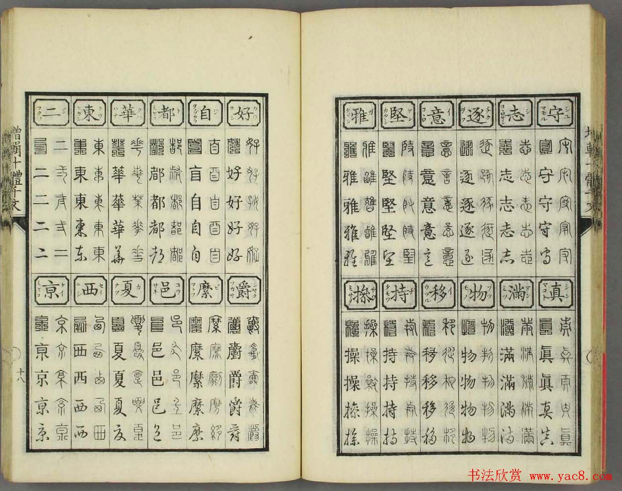 日本书法古籍《十体千字文》