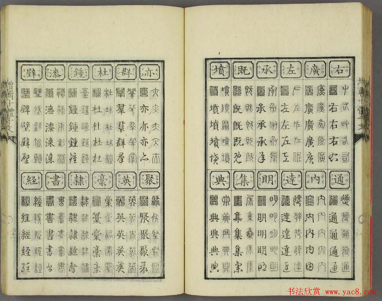 日本书法古籍《十体千字文》