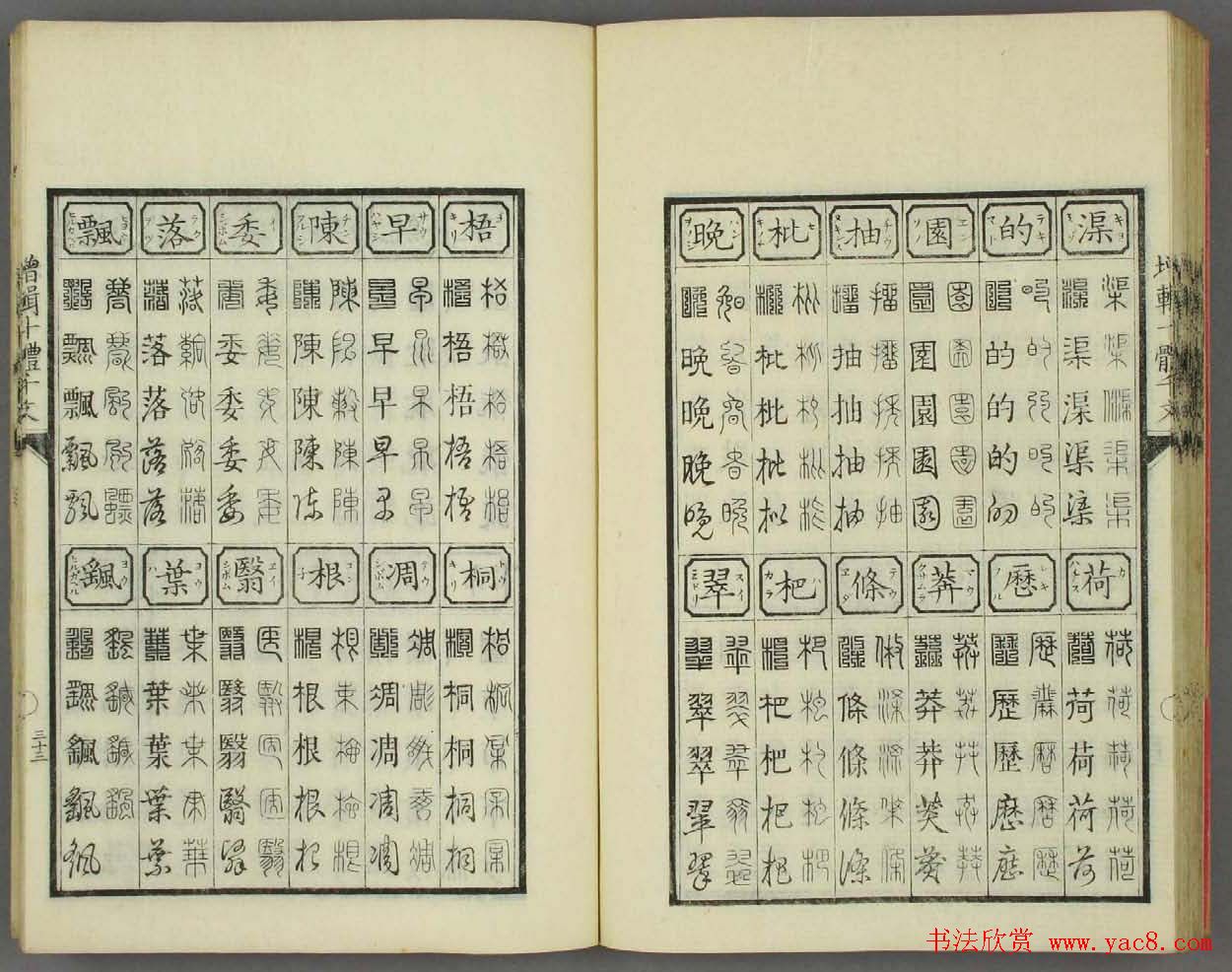 日本书法古籍《十体千字文》