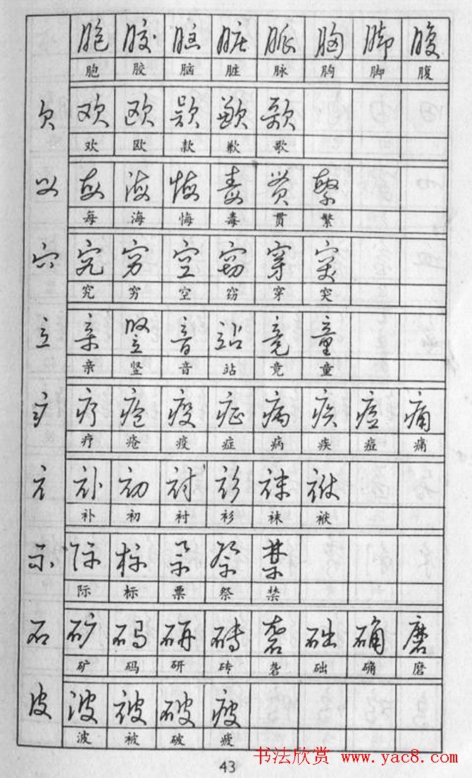 黄若舟经典字帖《怎样快写钢笔字》