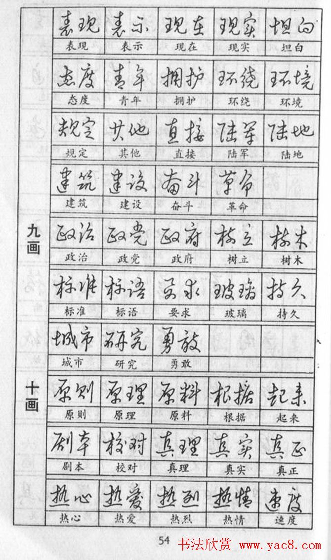 黄若舟经典字帖《怎样快写钢笔字》