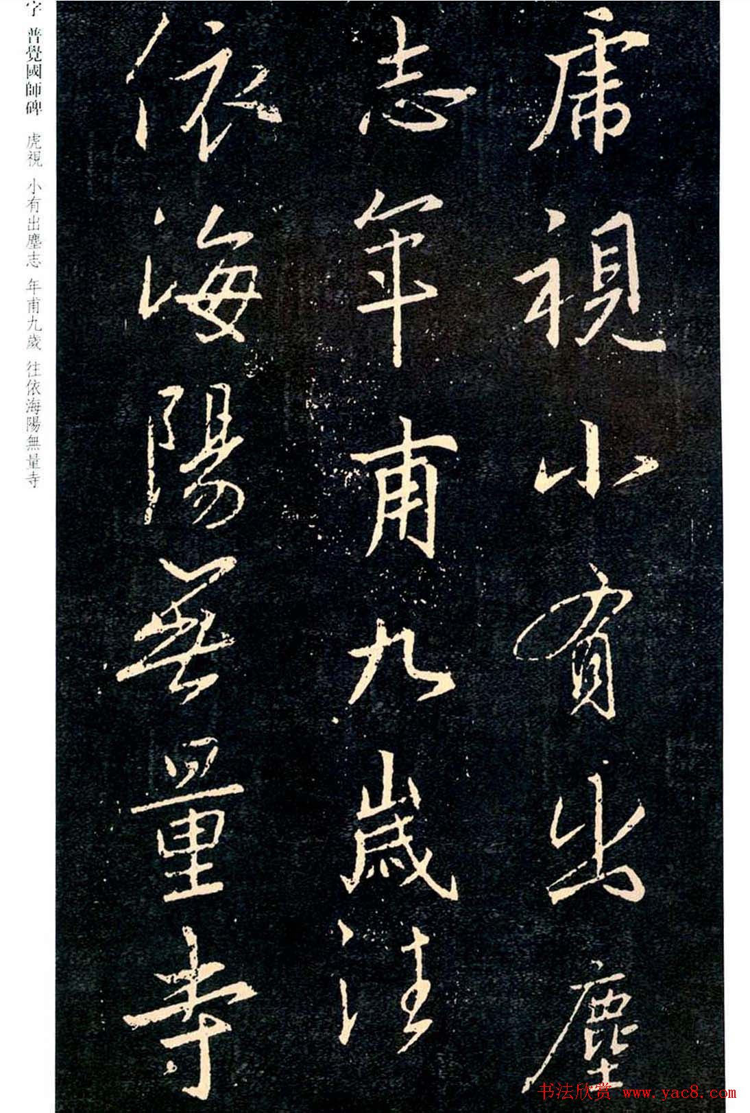 王羲之书法集字《普觉国师碑铭帖》