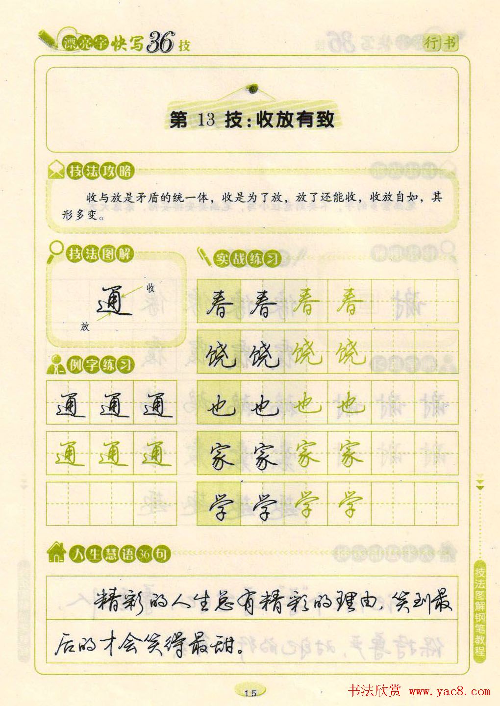 荆霄鹏钢笔行书字帖《漂亮字快写36技》