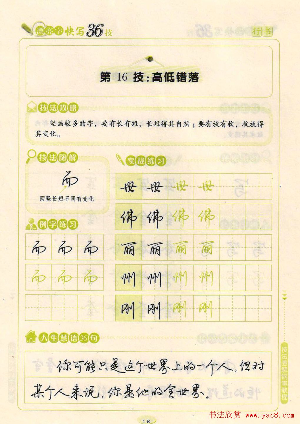 荆霄鹏钢笔行书字帖《漂亮字快写36技》