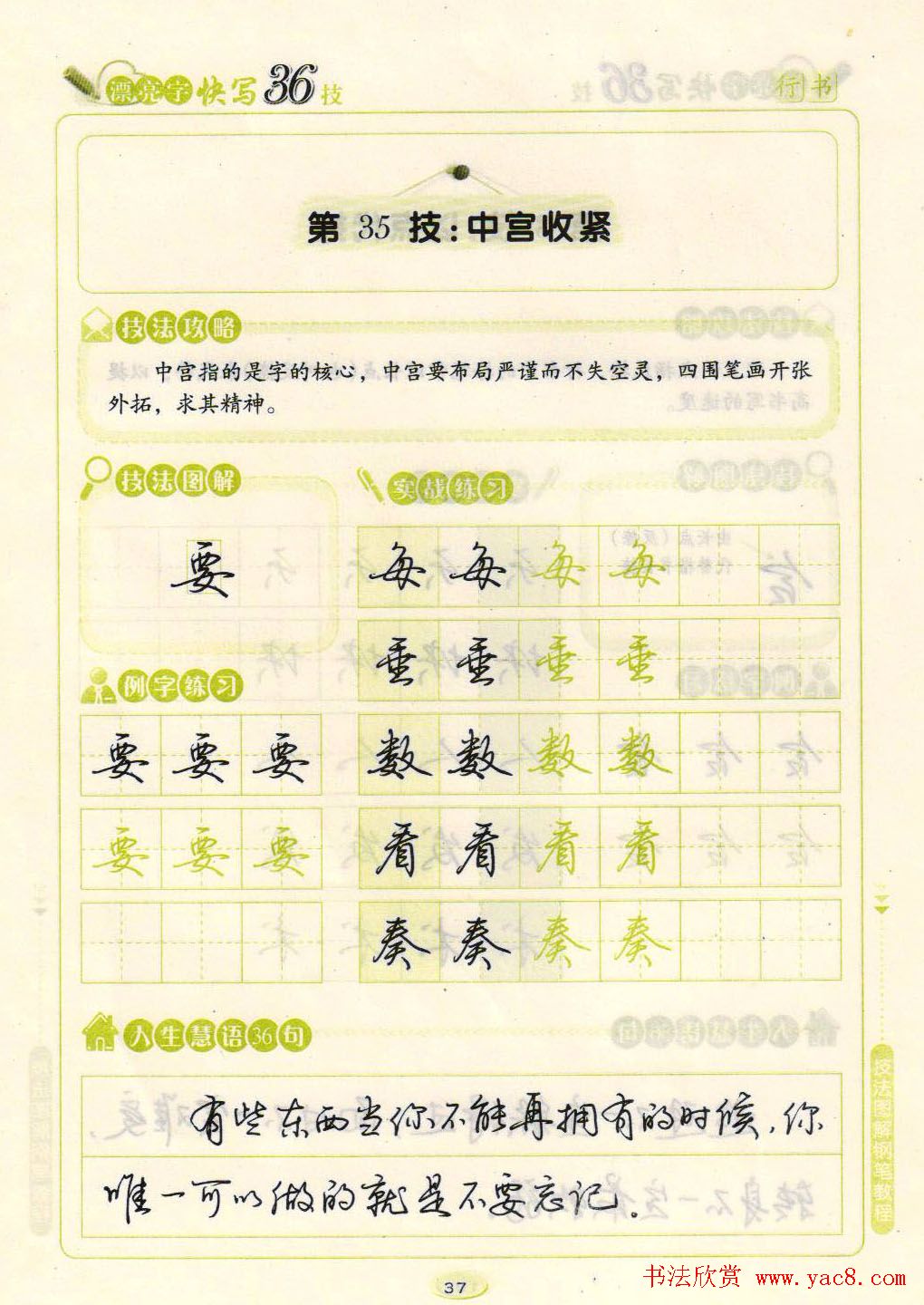 荆霄鹏钢笔行书字帖《漂亮字快写36技》