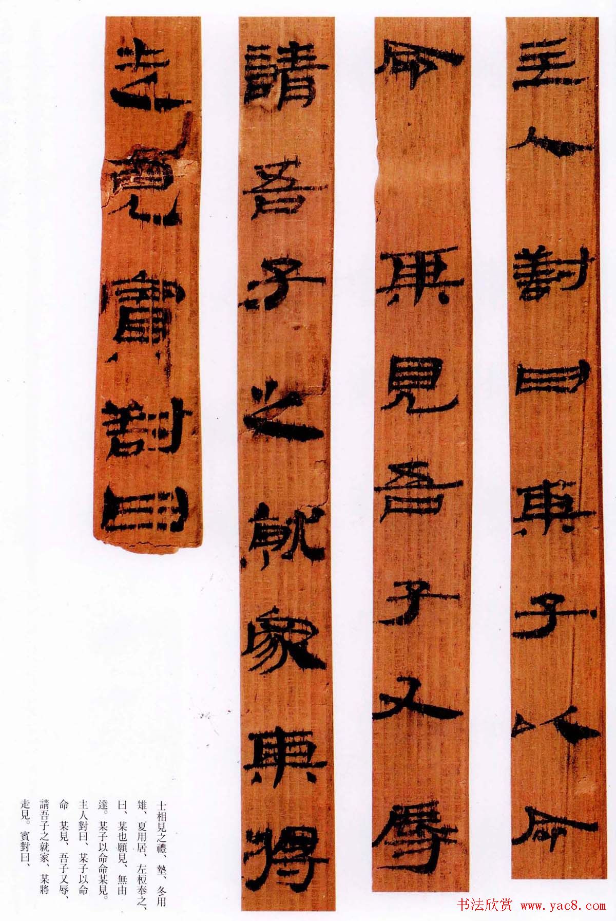 简牍名迹欣赏《武威王莽新简仪礼》