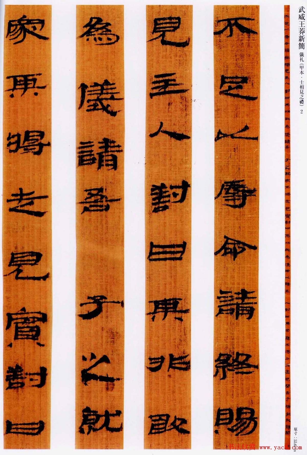 简牍名迹欣赏《武威王莽新简仪礼》