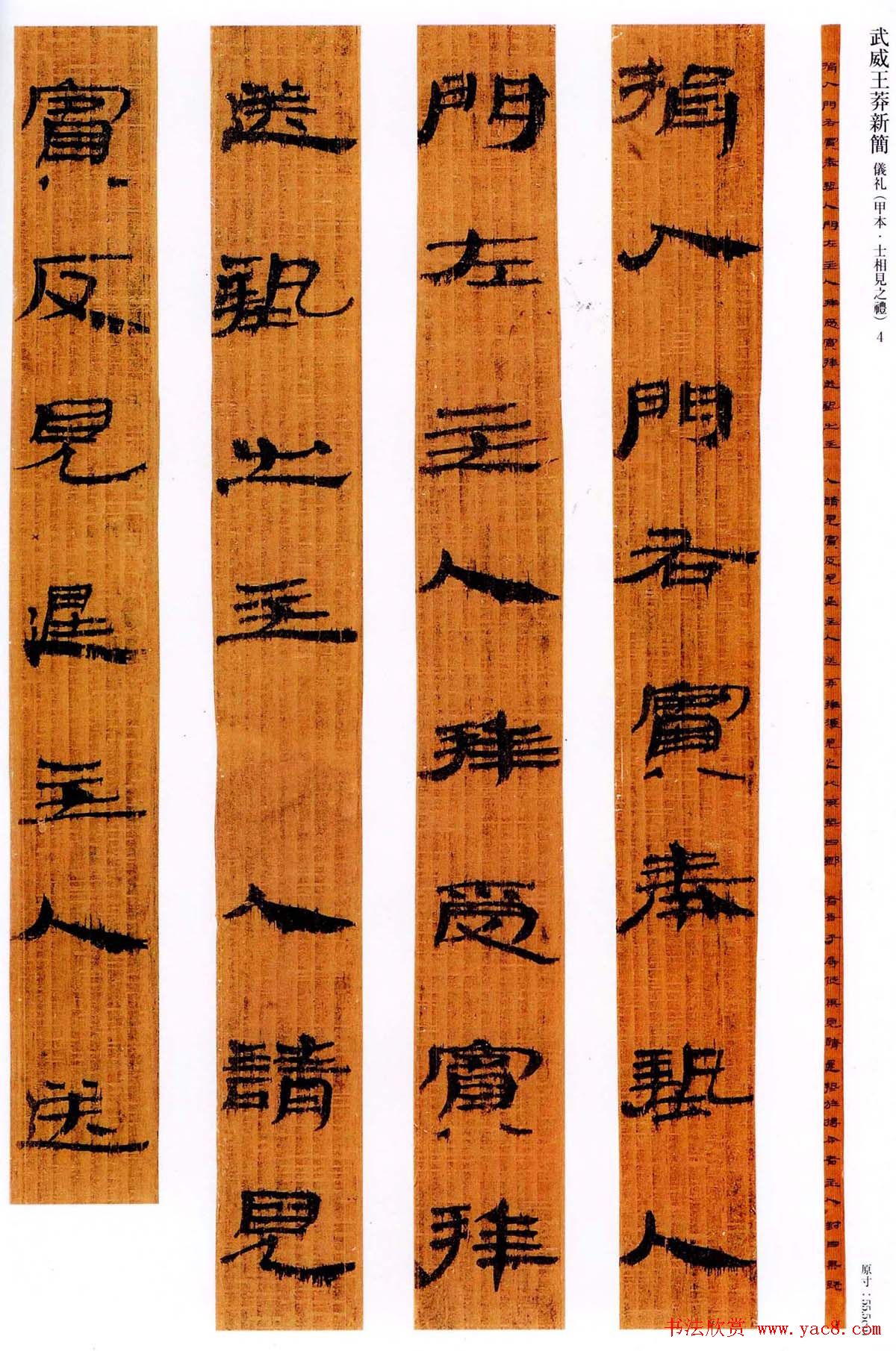 简牍名迹欣赏《武威王莽新简仪礼》