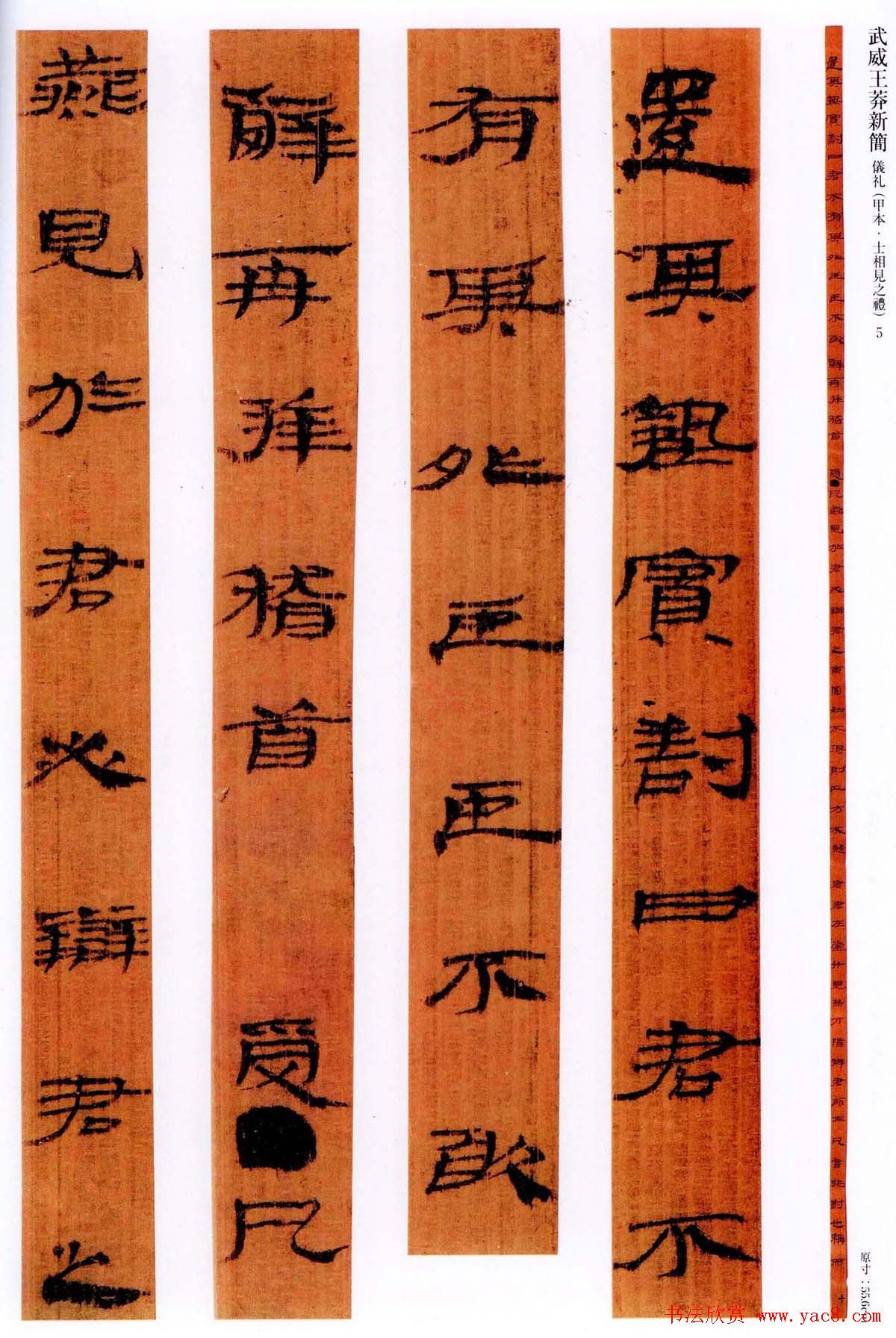 简牍名迹欣赏《武威王莽新简仪礼》