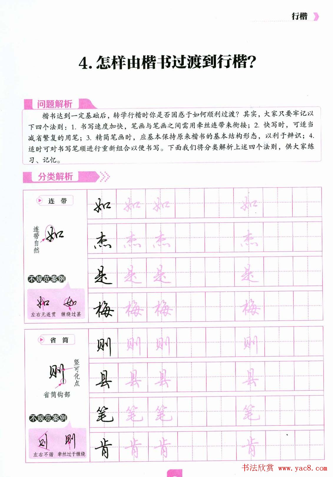 荆霄鹏硬笔行楷字帖《新手入门常见的20个问题》