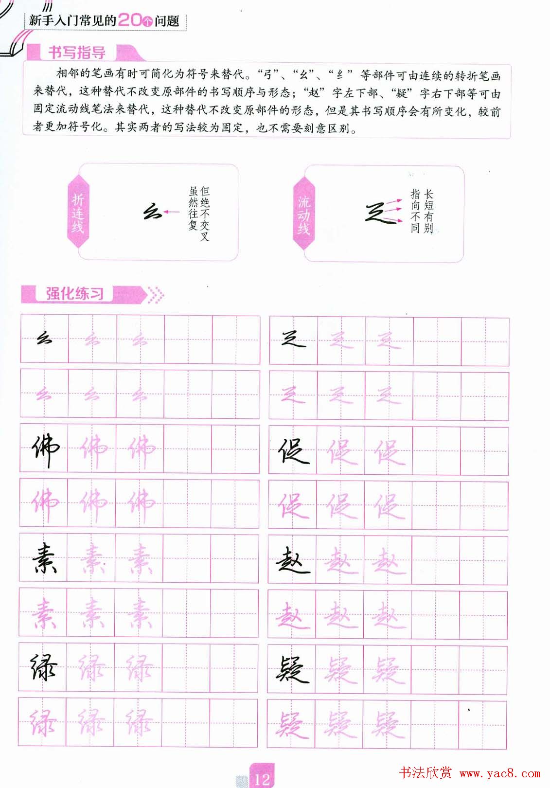 荆霄鹏硬笔行楷字帖《新手入门常见的20个问题》