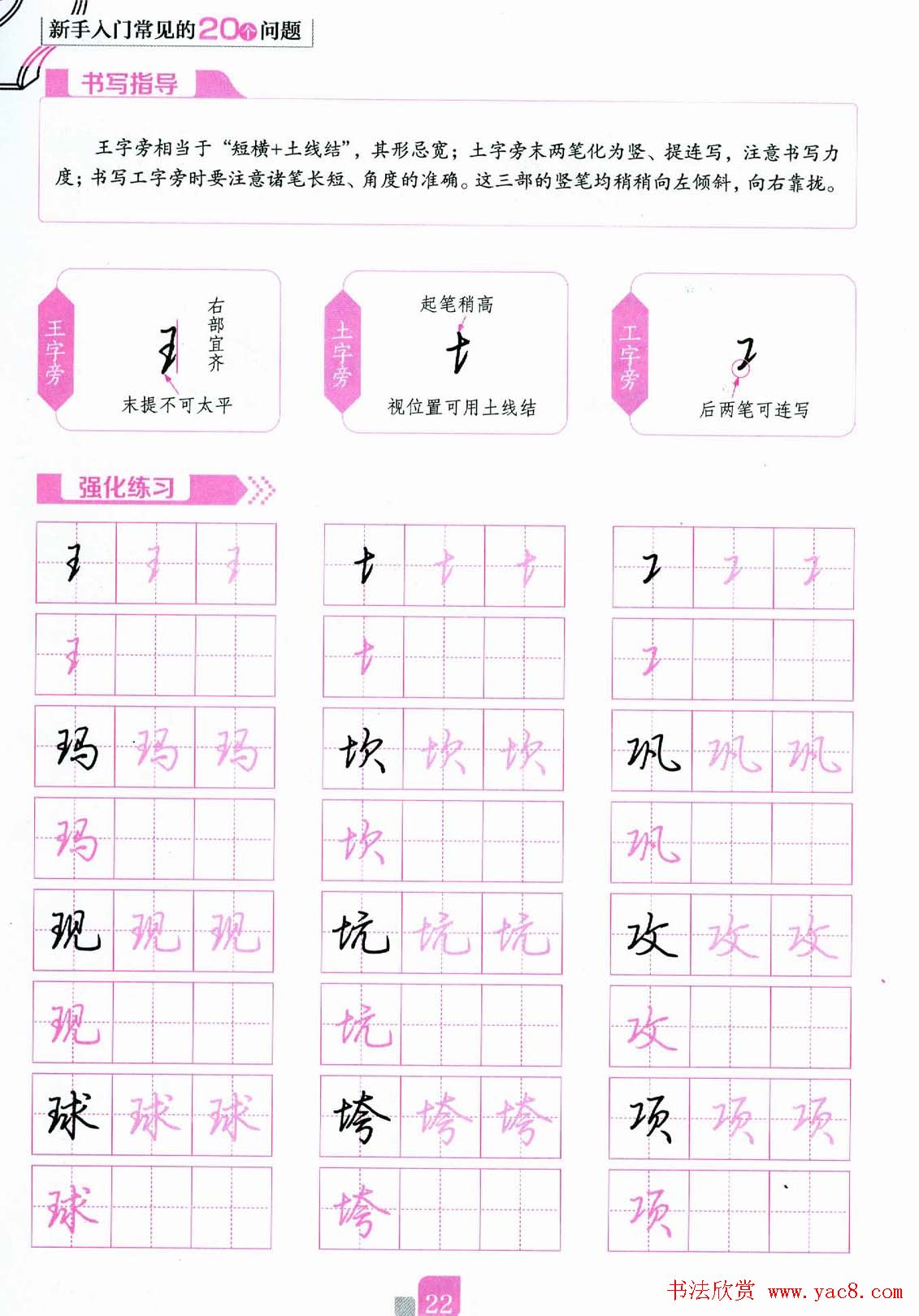 荆霄鹏硬笔行楷字帖《新手入门常见的20个问题》