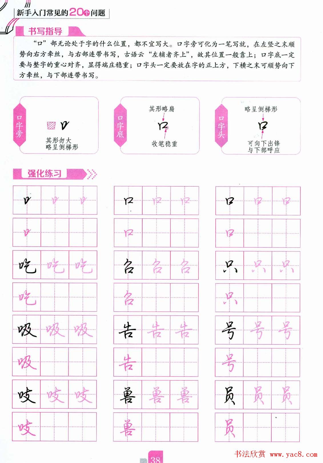 荆霄鹏硬笔行楷字帖《新手入门常见的20个问题》
