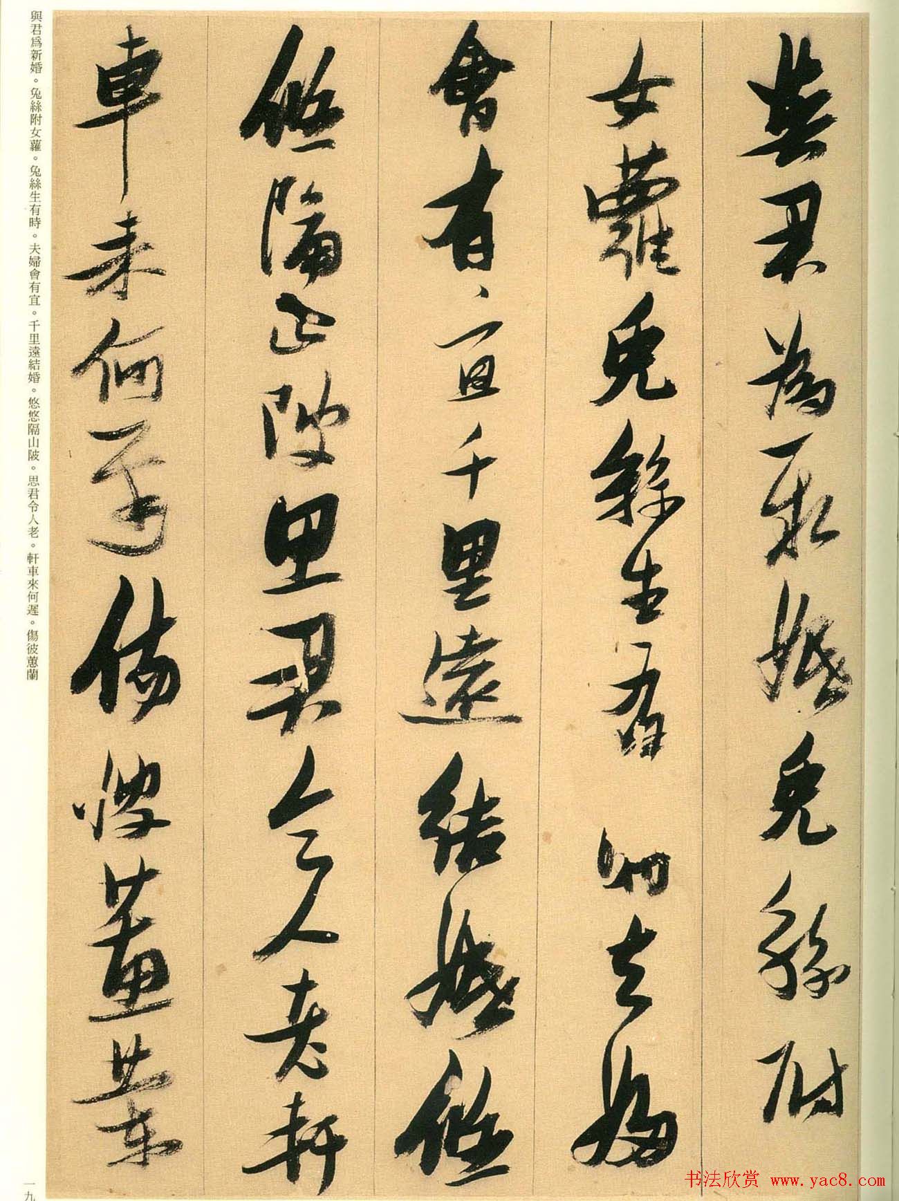 张瑞图行草书法欣赏古诗十九首