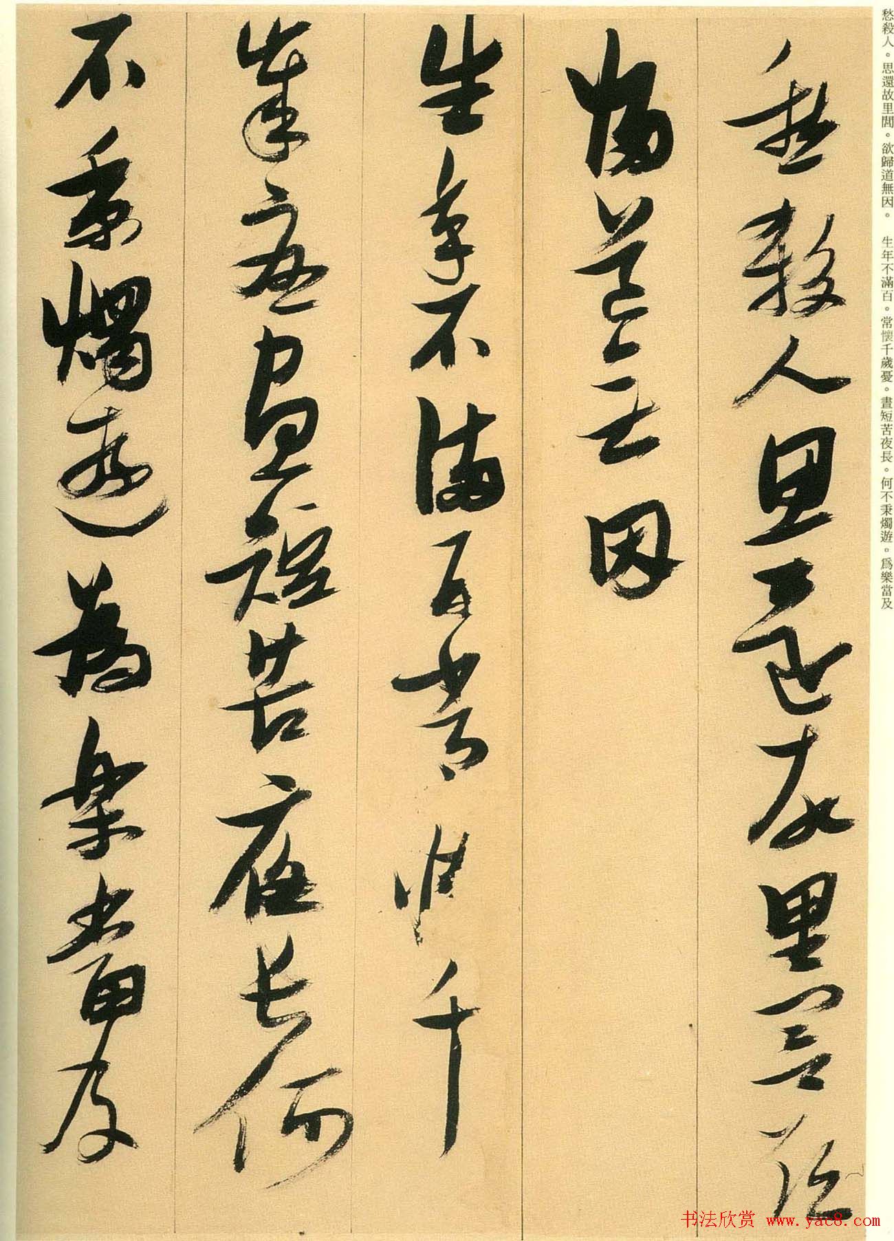 张瑞图行草书法欣赏古诗十九首